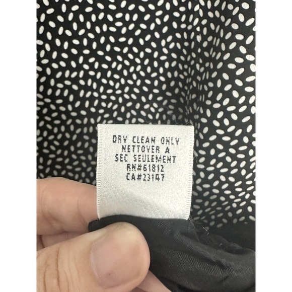 Talbots Vintage Black and White Polka Dot Short Sleeve Maxi Dress Size 6 P - Picture 6 of 7